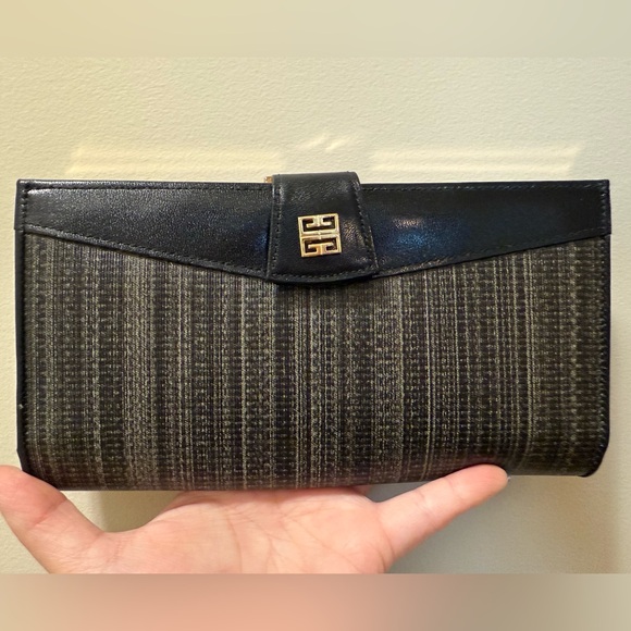 Givenchy Black and Gray Long Wallet - Picture 1 of 8